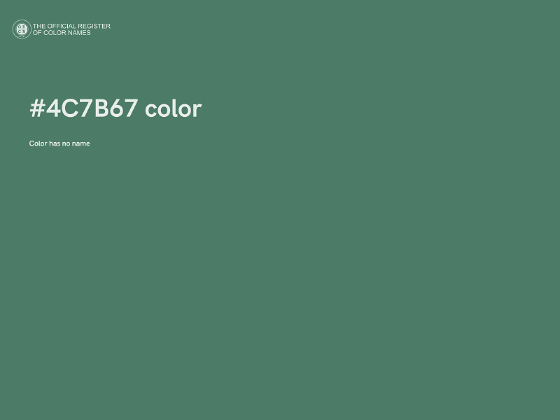 #4C7B67 color image