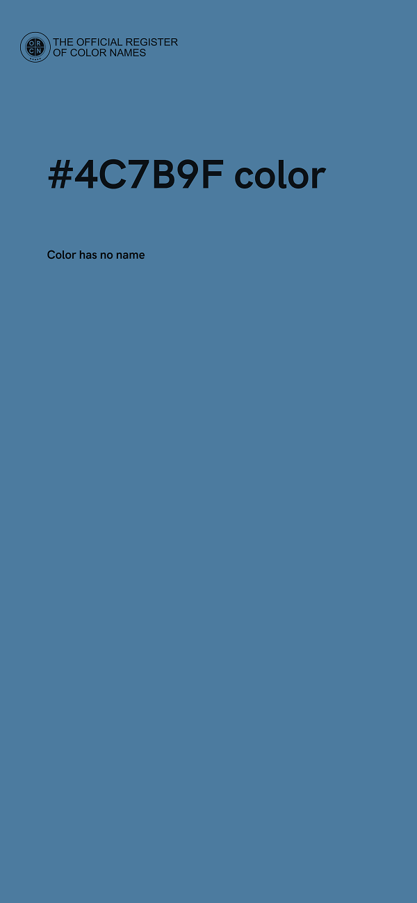 #4C7B9F color image
