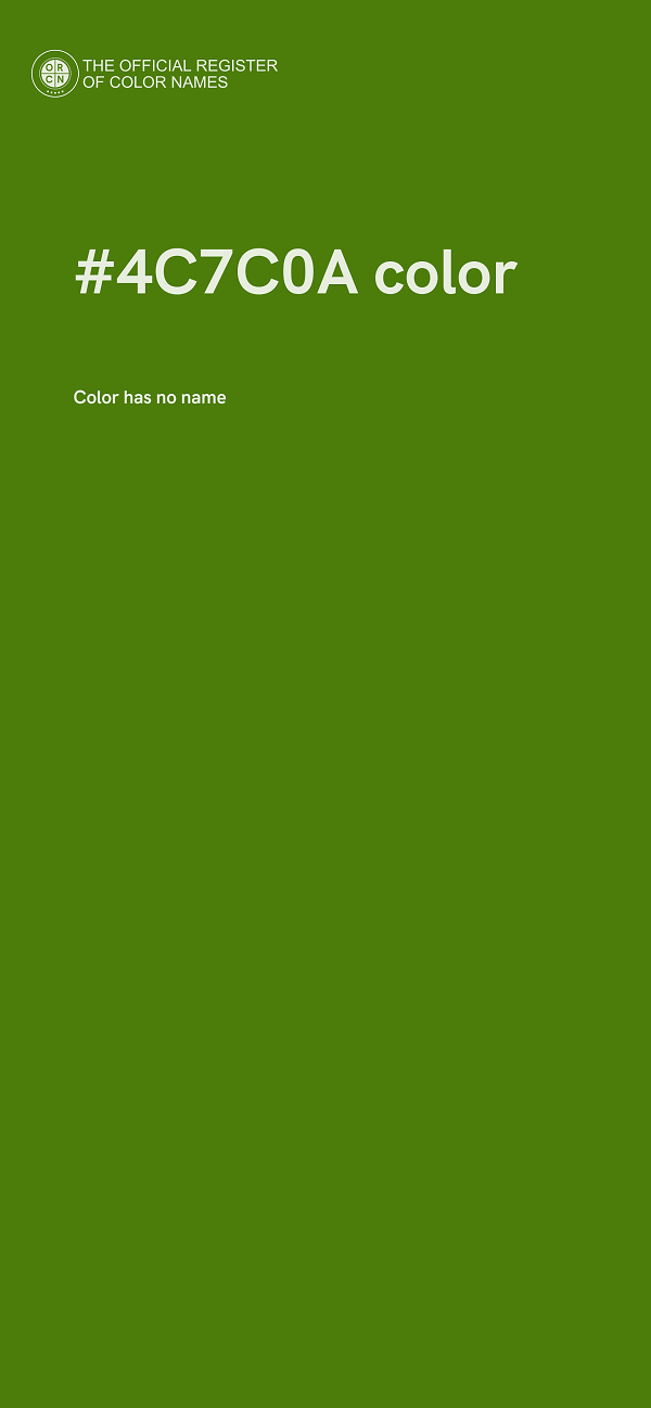 #4C7C0A color image