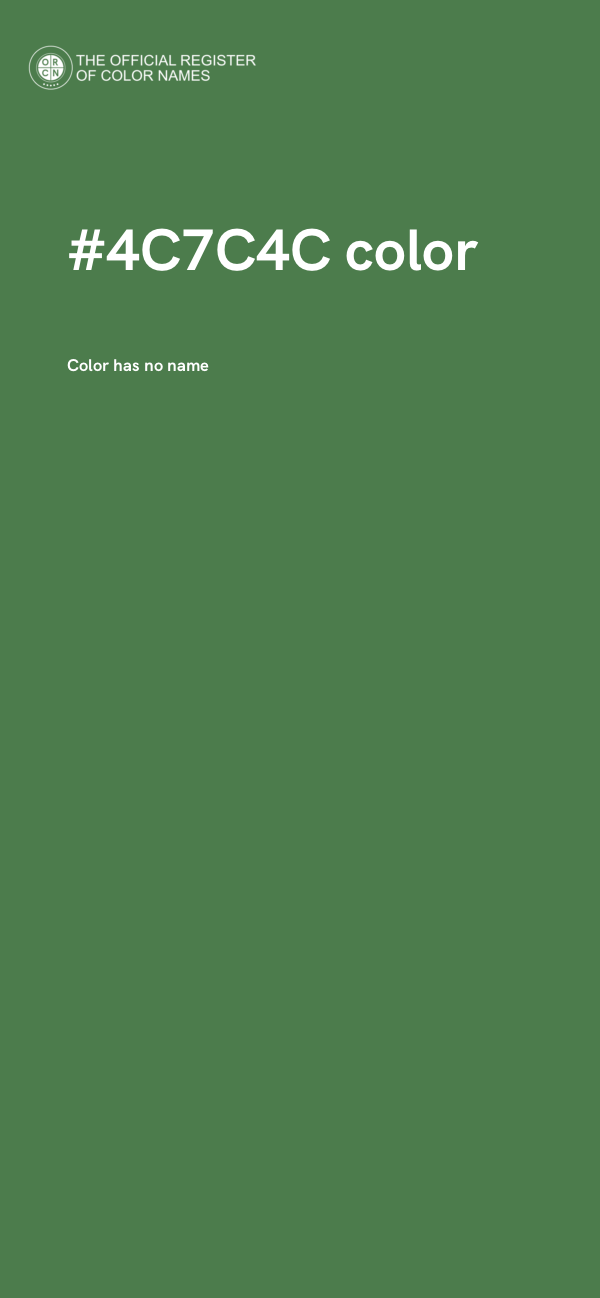 #4C7C4C color image
