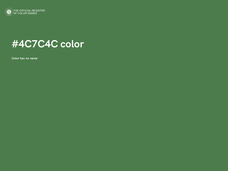 #4C7C4C color image