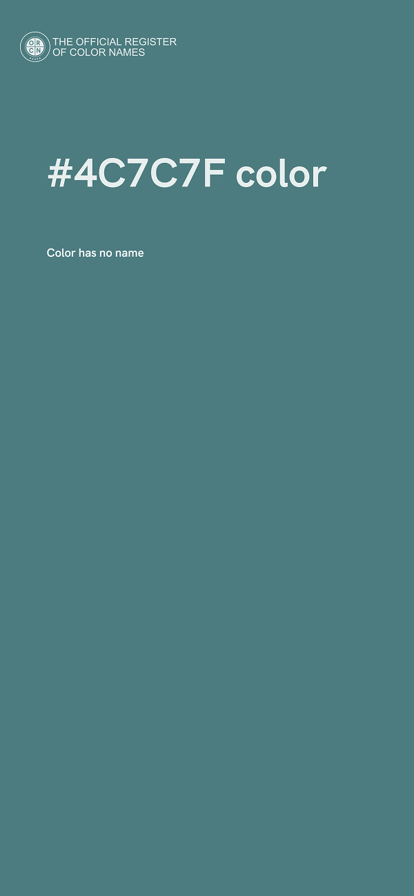 #4C7C7F color image