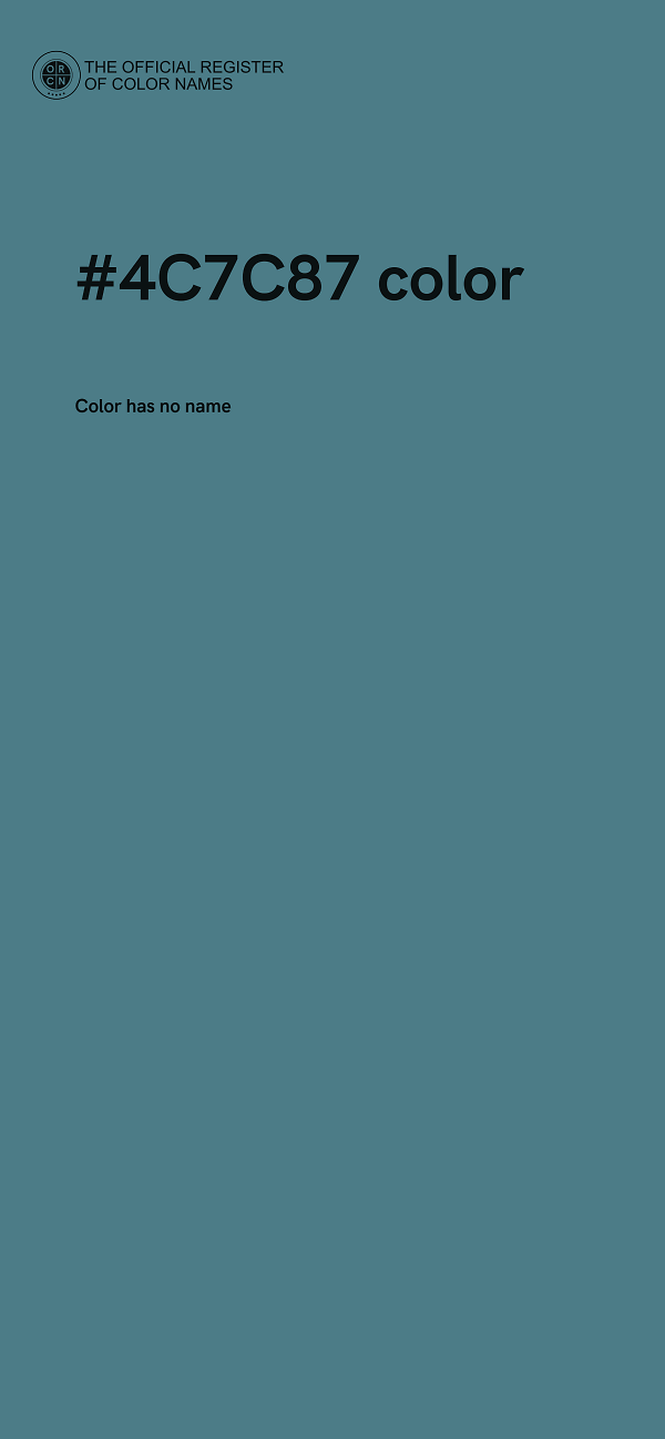 #4C7C87 color image