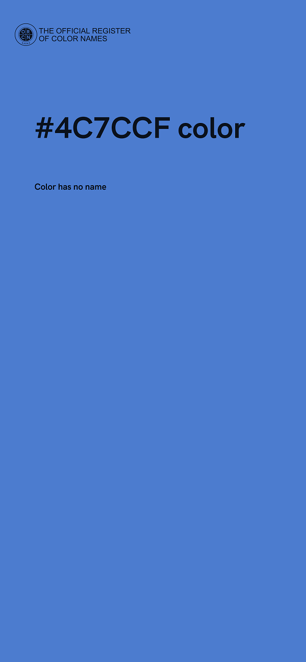 #4C7CCF color image