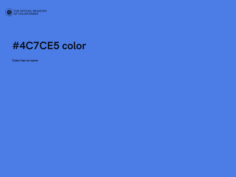 #4C7CE5 color image
