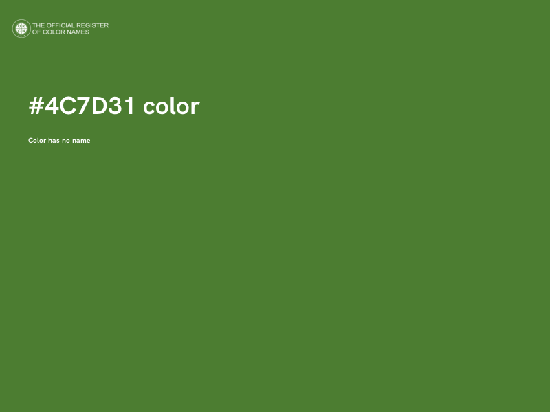 #4C7D31 color image
