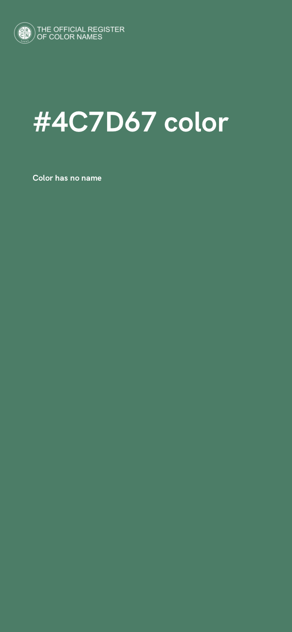 #4C7D67 color image