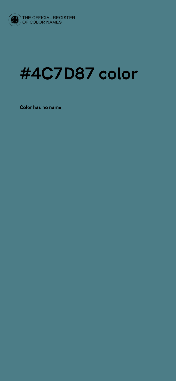#4C7D87 color image