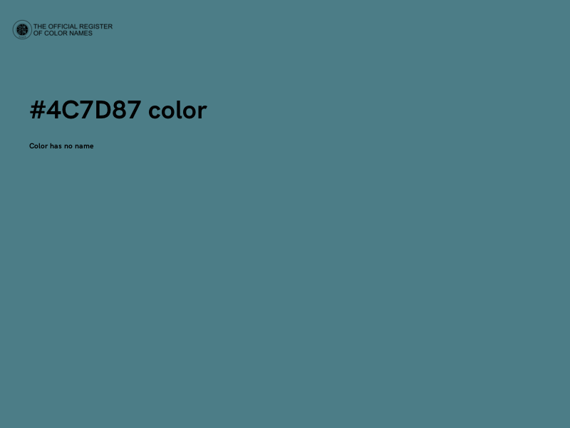 #4C7D87 color image