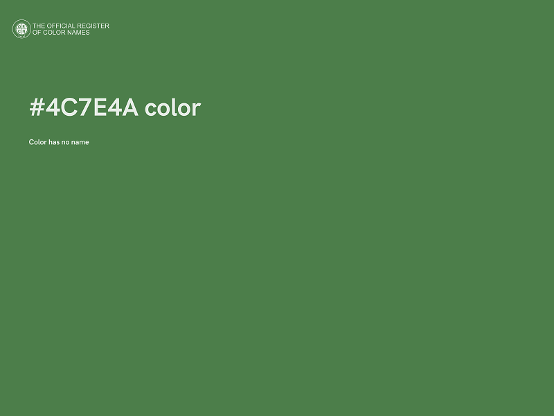 #4C7E4A color image