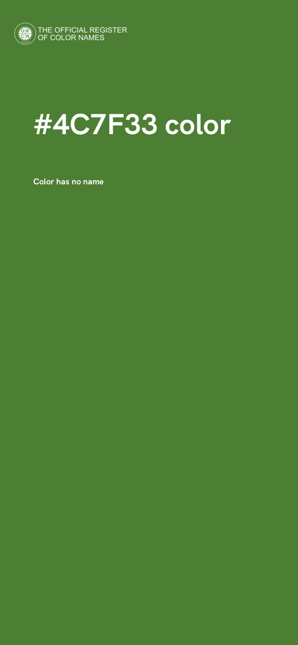 #4C7F33 color image