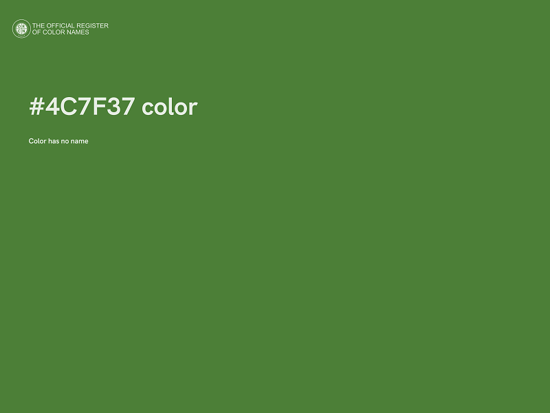 #4C7F37 color image