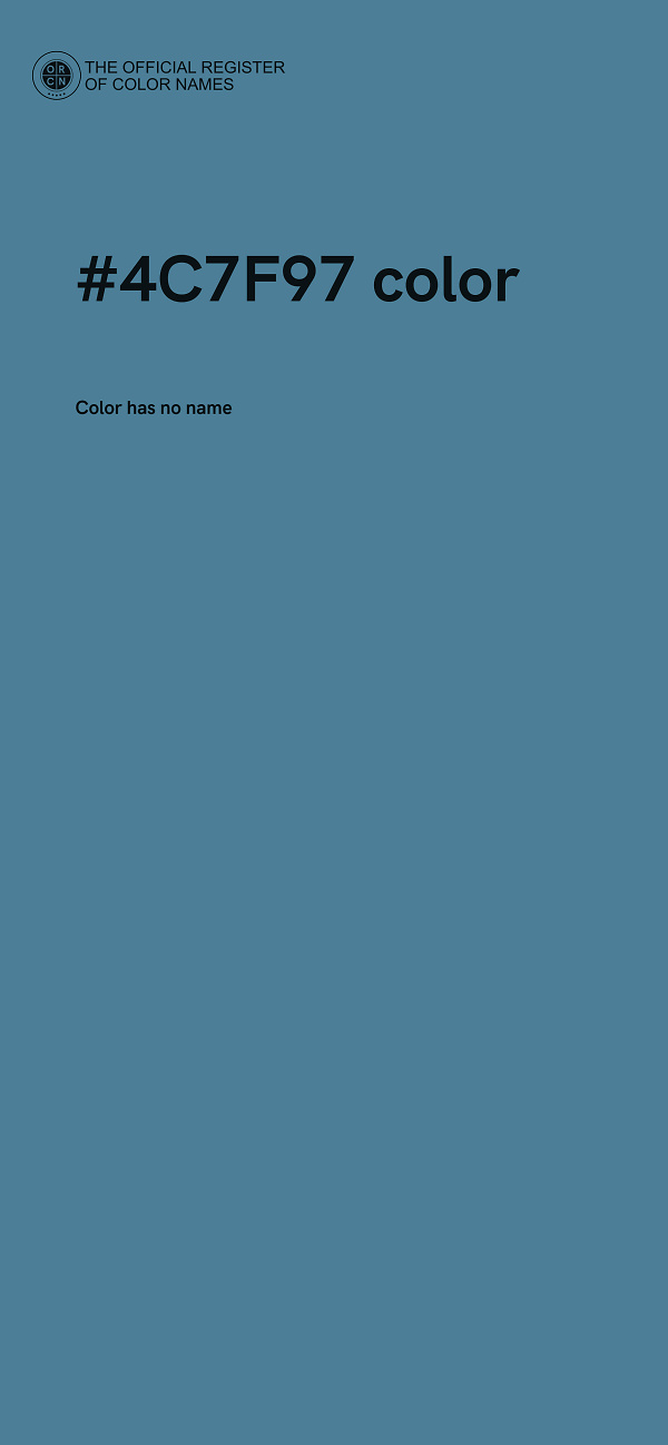 #4C7F97 color image