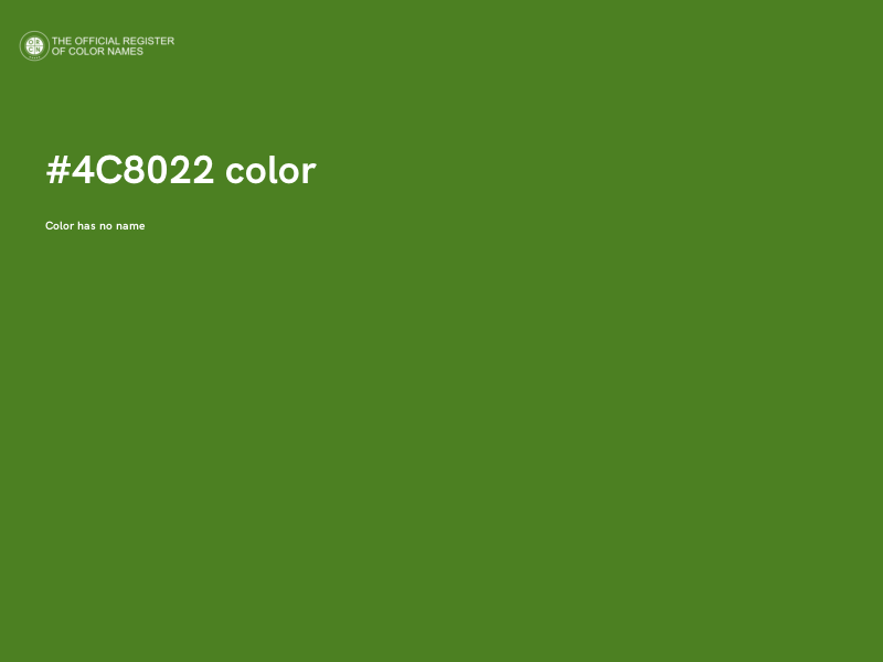 #4C8022 color image
