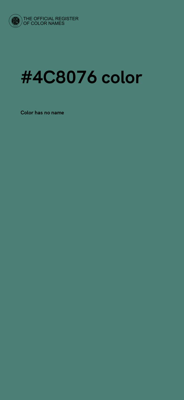 #4C8076 color image