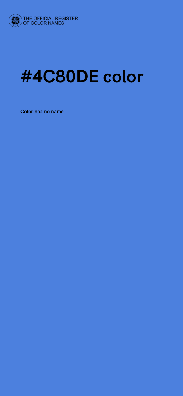 #4C80DE color image