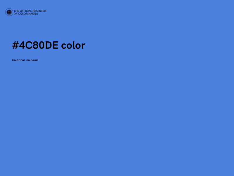 #4C80DE color image