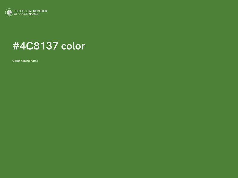 #4C8137 color image