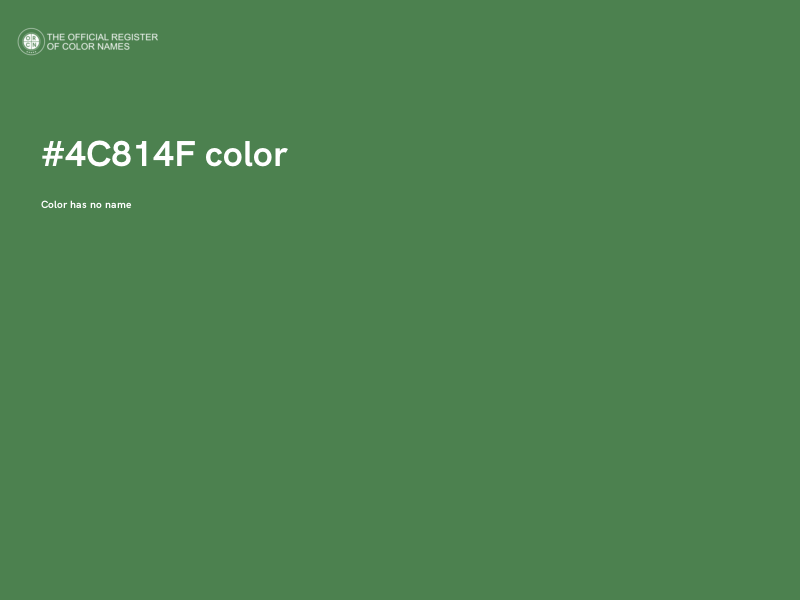#4C814F color image