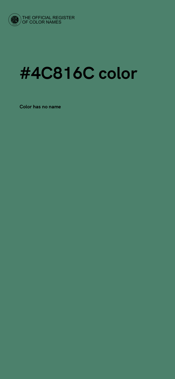 #4C816C color image