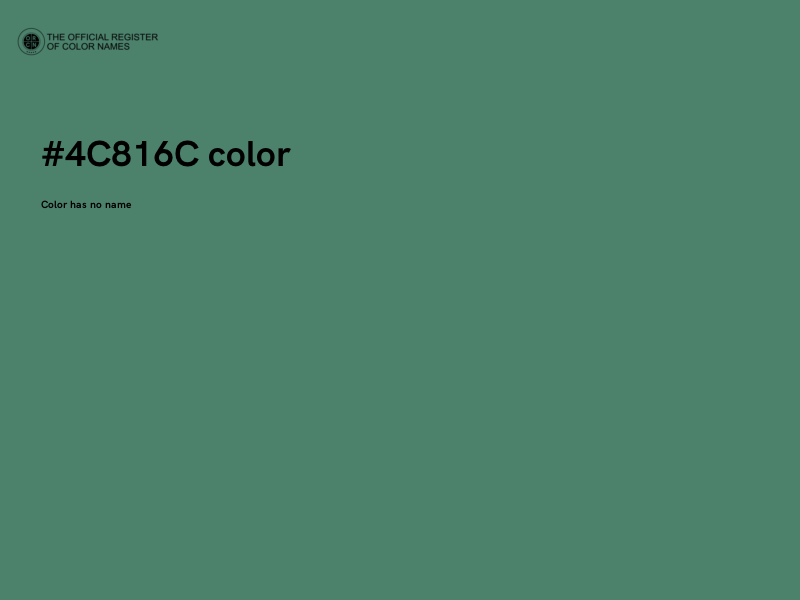 #4C816C color image