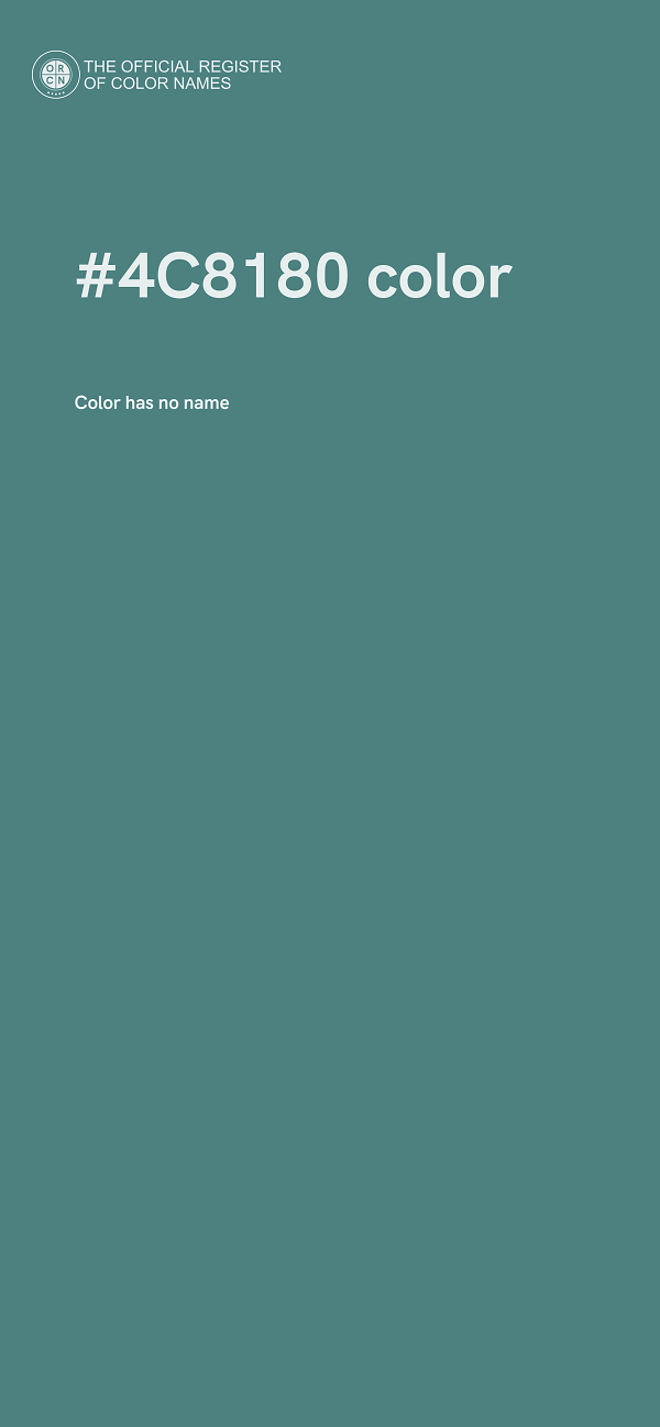 #4C8180 color image