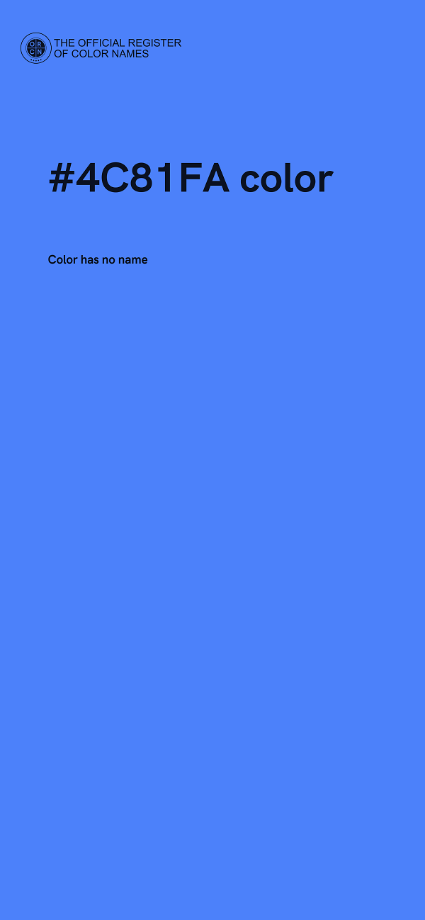 #4C81FA color image