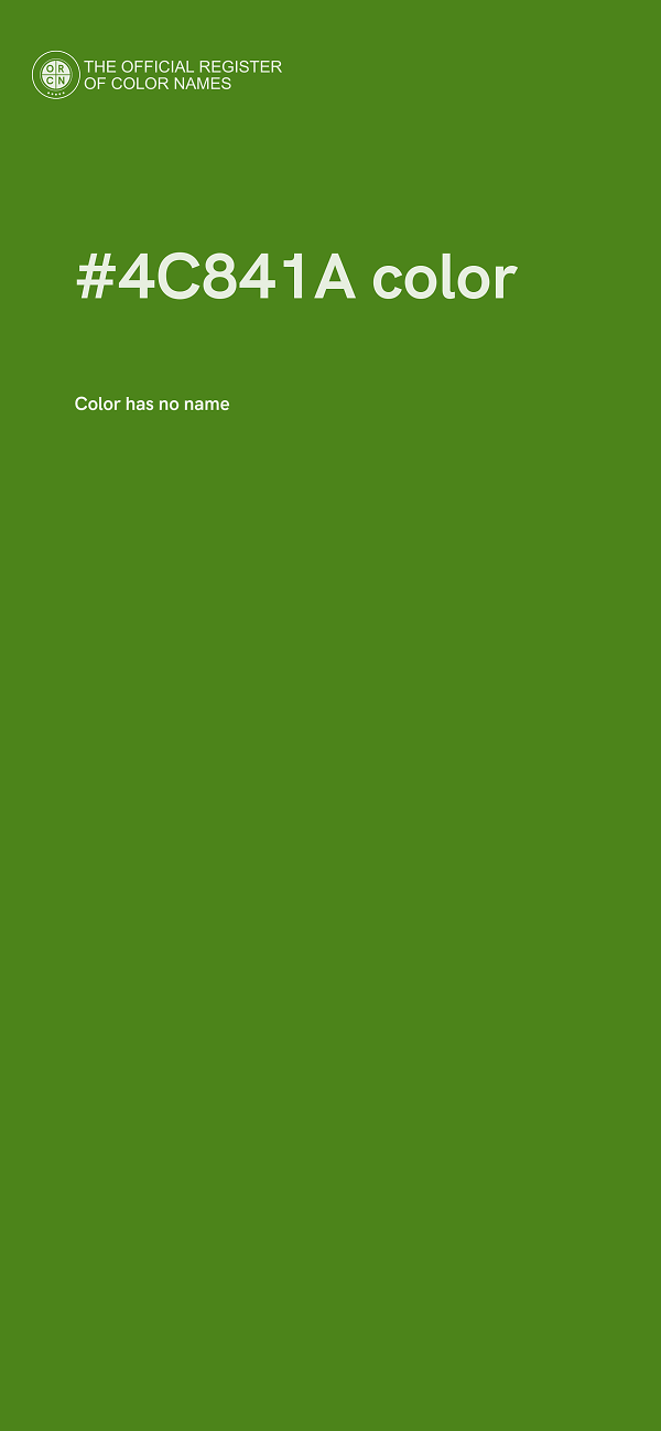 #4C841A color image