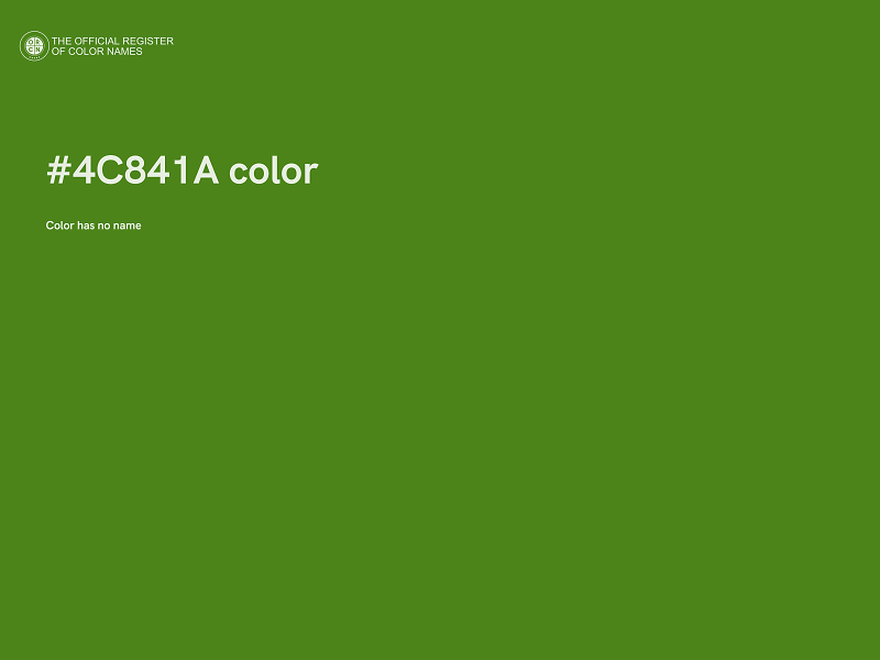 #4C841A color image