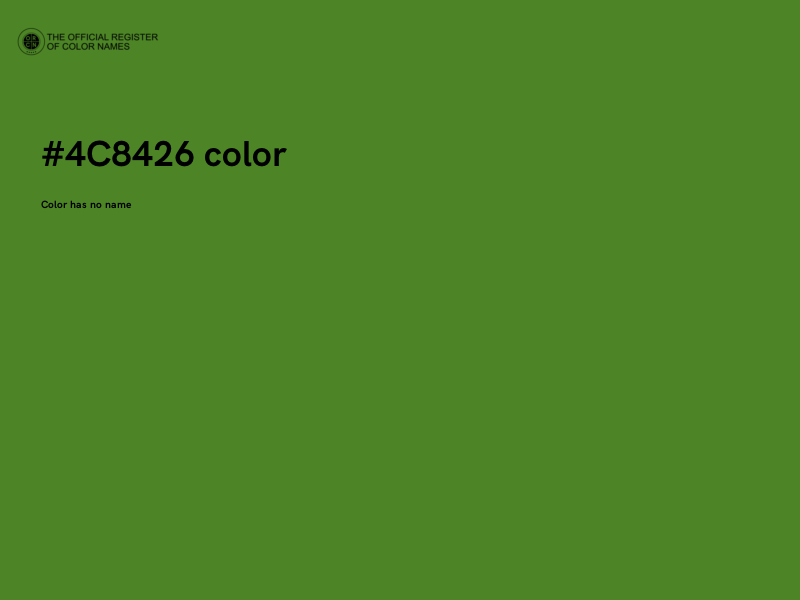 #4C8426 color image