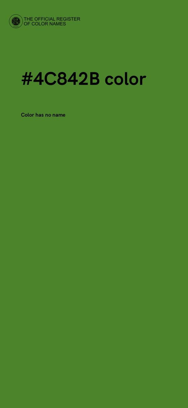 #4C842B color image