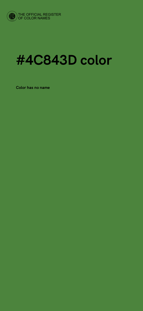 #4C843D color image