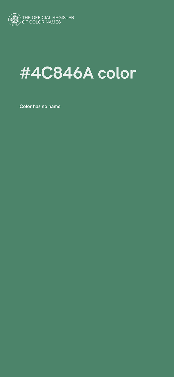 #4C846A color image