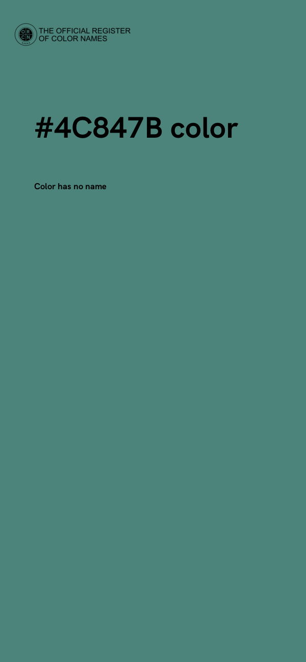 #4C847B color image