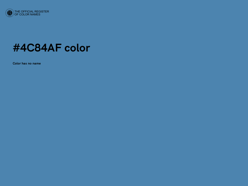 #4C84AF color image