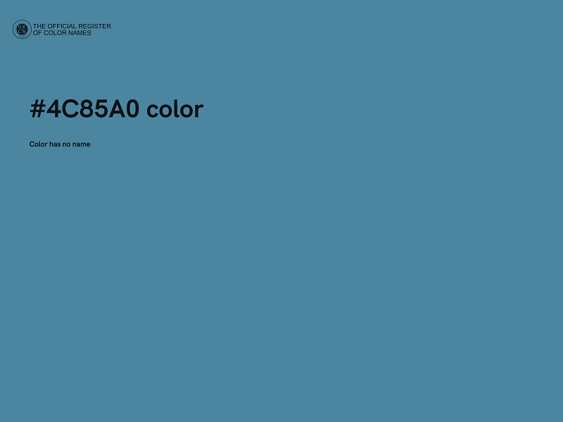 #4C85A0 color image