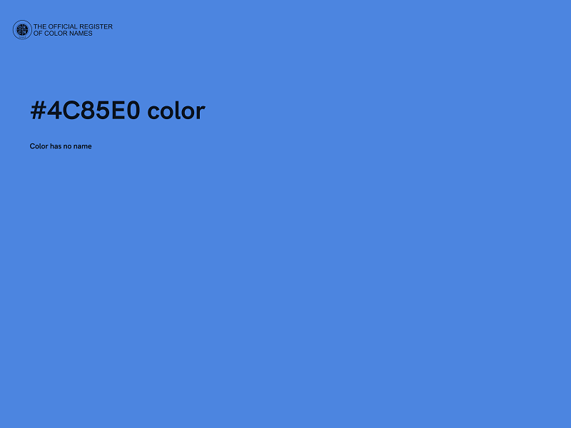 #4C85E0 color image