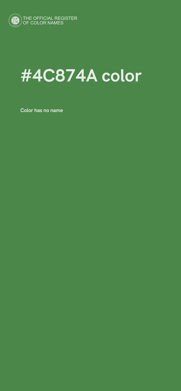 #4C874A color image