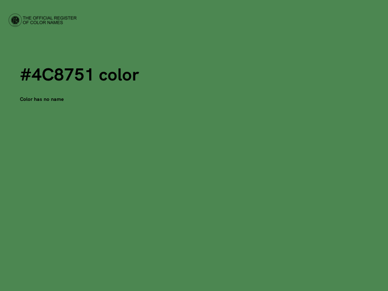 #4C8751 color image