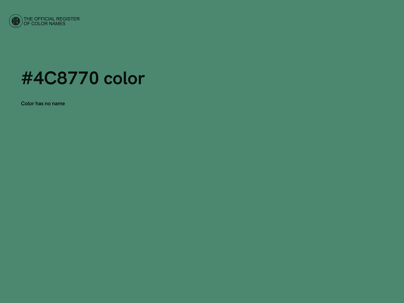 #4C8770 color image