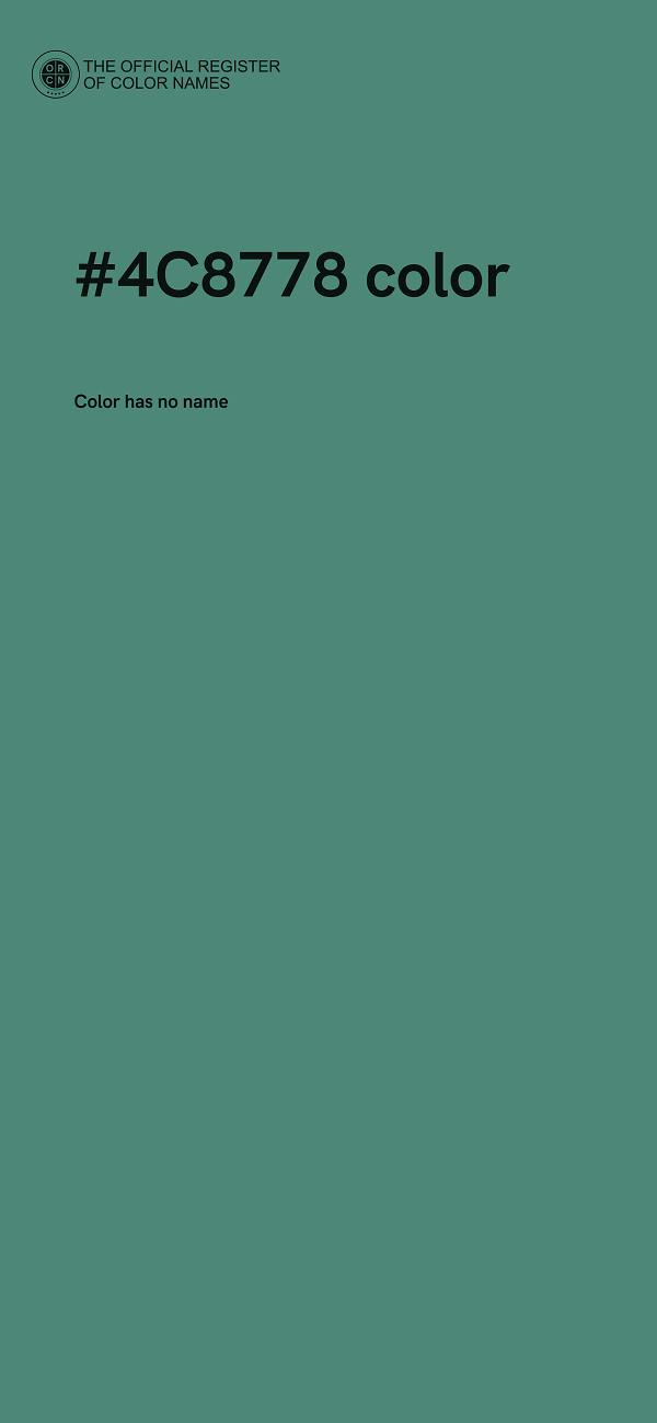 #4C8778 color image