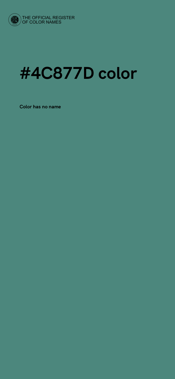 #4C877D color image