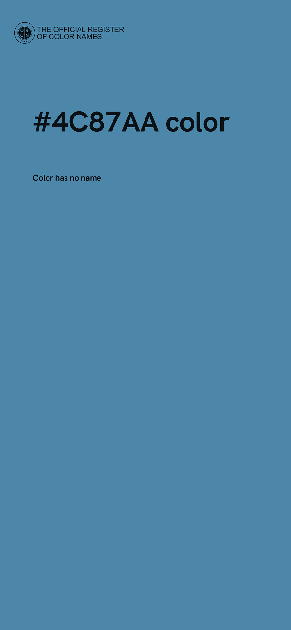 #4C87AA color image
