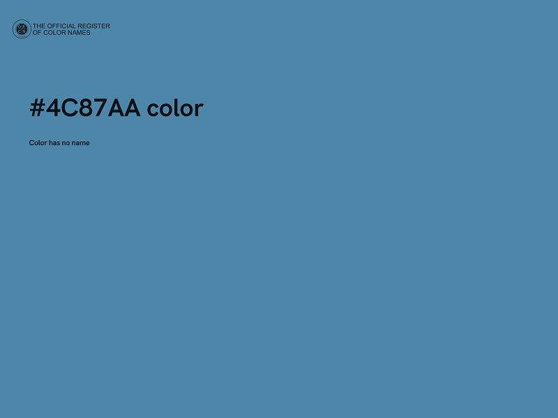 #4C87AA color image