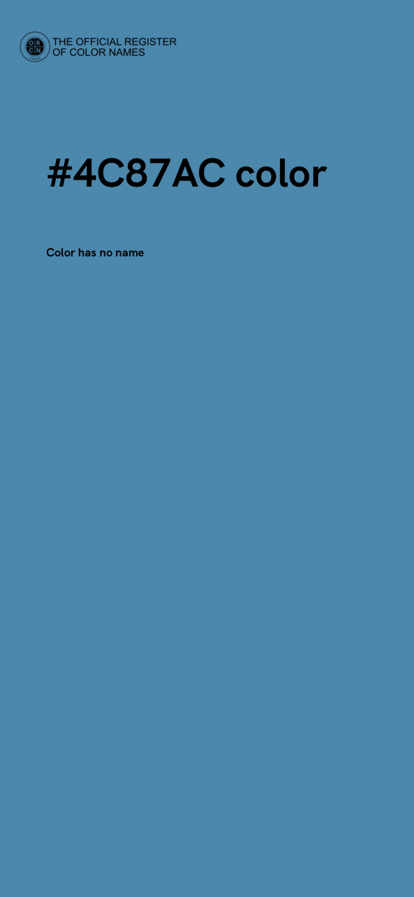 #4C87AC color image