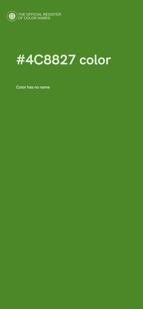 #4C8827 color image