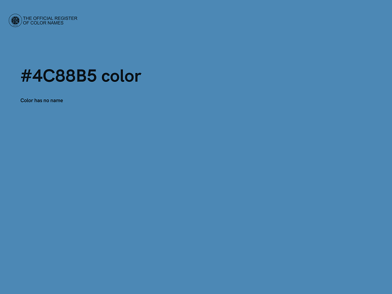 #4C88B5 color image
