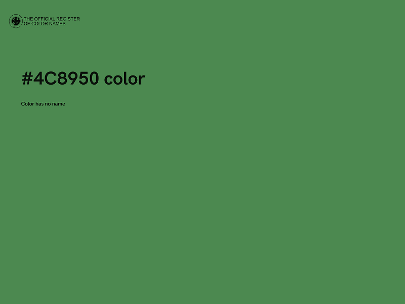 #4C8950 color image