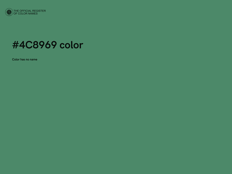 #4C8969 color image