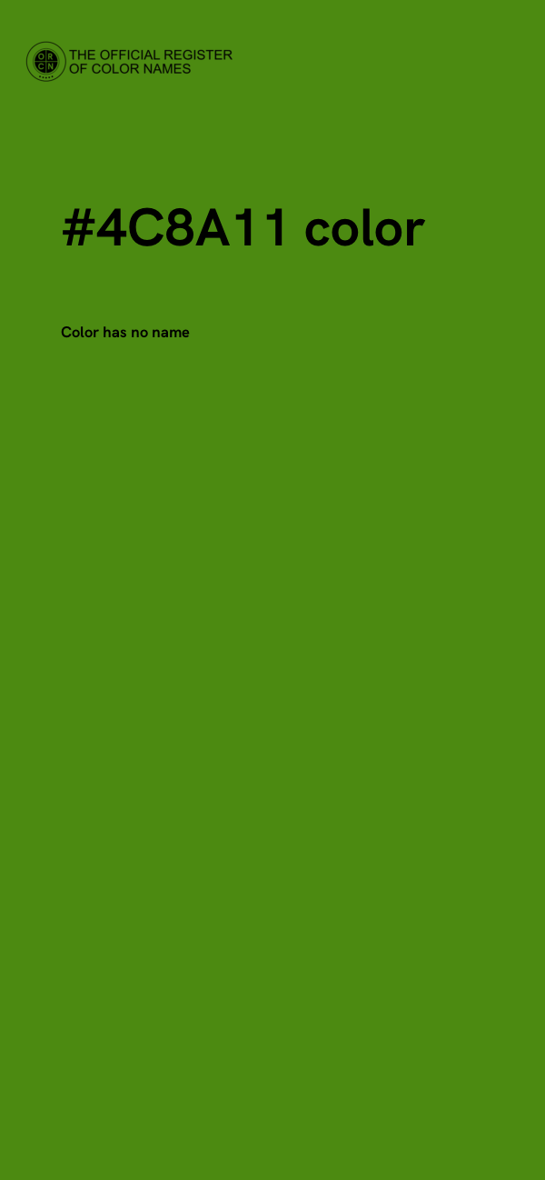 #4C8A11 color image
